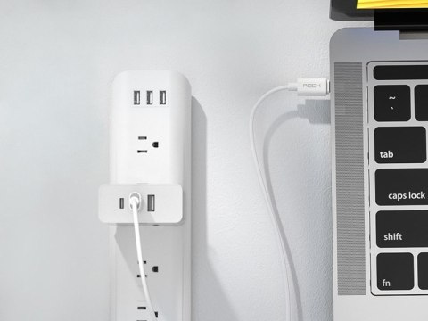 Rock Ładowarka sieciowa USB + 2x USB-C Rock Gan UE/ USA + Kabel USB-C Type C Rock Ładowarka sieciowa USB + 2x USB-C Rock Gan UE/ USA + Kabel USB-C Type C