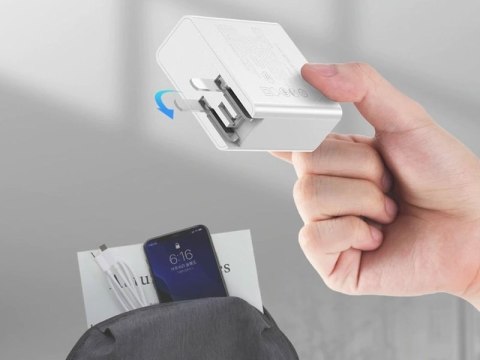 Rock Ładowarka sieciowa USB + 2x USB-C Rock Gan UE/ USA + Kabel USB-C Type C Rock Ładowarka sieciowa USB + 2x USB-C Rock Gan UE/ USA + Kabel USB-C Type C