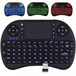 Alogy Bezprzewodowa mini Klawiatura Alogy podświetlana 3 kolory touchpad