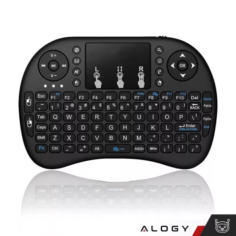 Alogy Bezprzewodowa mini Klawiatura Alogy podświetlana 3 kolory touchpad Alogy Bezprzewodowa mini Klawiatura Alogy podświetlana 3 kolory touchpad