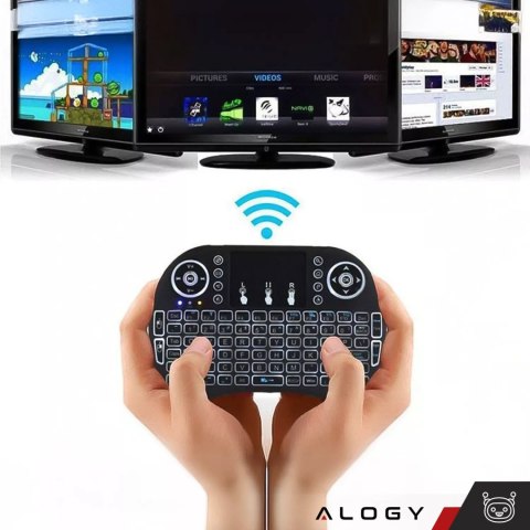 Alogy Bezprzewodowa mini Klawiatura Alogy podświetlana 3 kolory touchpad Alogy Bezprzewodowa mini Klawiatura Alogy podświetlana 3 kolory touchpad