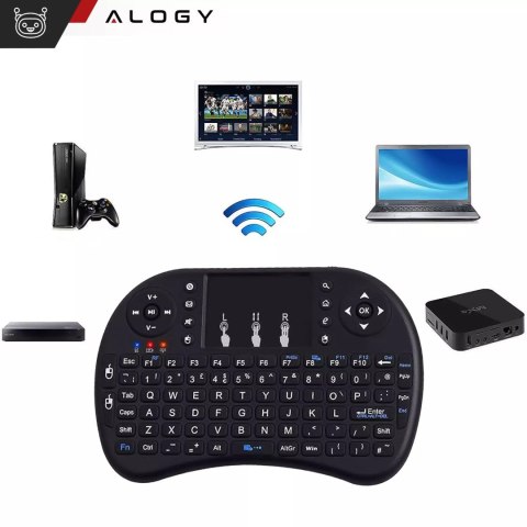 Alogy Bezprzewodowa mini Klawiatura Alogy podświetlana 3 kolory touchpad Alogy Bezprzewodowa mini Klawiatura Alogy podświetlana 3 kolory touchpad