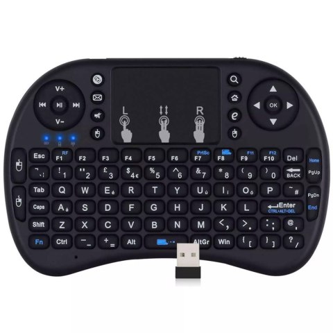 Alogy Bezprzewodowa mini Klawiatura Alogy podświetlana 3 kolory touchpad Alogy Bezprzewodowa mini Klawiatura Alogy podświetlana 3 kolory touchpad