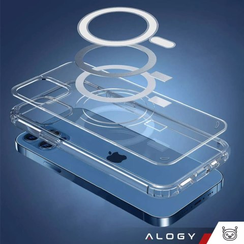 Alogy Etui do MagSafe Alogy Ultra Slim Mag do ładowarek Qi do iPhone 12/ Pro Przezroczyste Alogy Etui do MagSafe Alogy Ultra Slim Mag do ładowarek Qi do iPhone 12/ Pro Przezroczyste