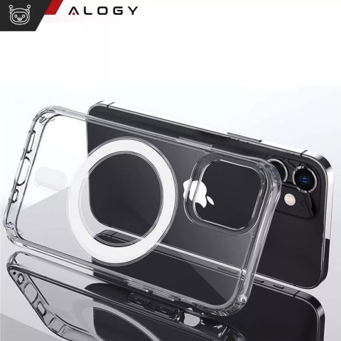 Alogy Etui do MagSafe Alogy Ultra Slim Mag do ładowarek Qi do iPhone 12/ Pro Przezroczyste Alogy Etui do MagSafe Alogy Ultra Slim Mag do ładowarek Qi do iPhone 12/ Pro Przezroczyste