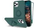 Alogy Etui silikonowe Ring Ultra Slim Alogy do iPhone 12/ 12 Pro 6.1 Zielone