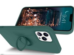 Alogy Etui silikonowe Ring Ultra Slim Alogy do iPhone 12/ 12 Pro 6.1 Zielone