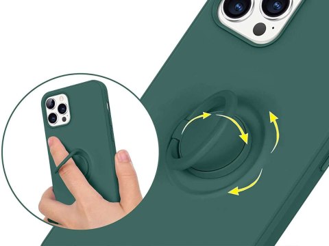 Alogy Etui silikonowe Ring Ultra Slim Alogy do iPhone 12/ 12 Pro 6.1 Zielone Alogy Etui silikonowe Ring Ultra Slim Alogy do iPhone 12/ 12 Pro 6.1 Zielone