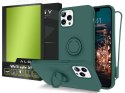 Alogy Etui silikonowe Ring Ultra Slim Alogy do iPhone 12/ 12 Pro 6.1 Zielone