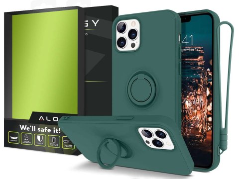 Alogy Etui silikonowe Ring Ultra Slim Alogy do iPhone 12/ 12 Pro 6.1 Zielone Alogy Etui silikonowe Ring Ultra Slim Alogy do iPhone 12/ 12 Pro 6.1 Zielone