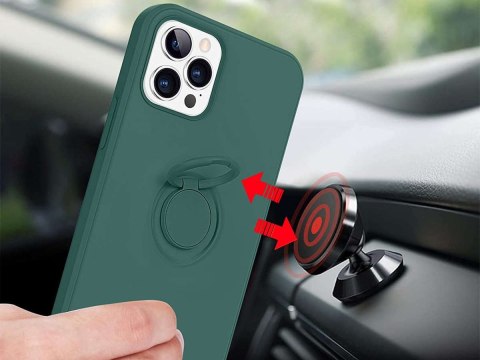Alogy Etui silikonowe Ring Ultra Slim Alogy do iPhone 12 Pro Max 6.7 Zielone Alogy Etui silikonowe Ring Ultra Slim Alogy do iPhone 12 Pro Max 6.7 Zielone