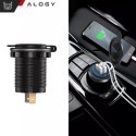 Alogy Ładowarka samochodowa / do motocykla zasilacz konektory Alogy 2x USB QC 3.0 LED