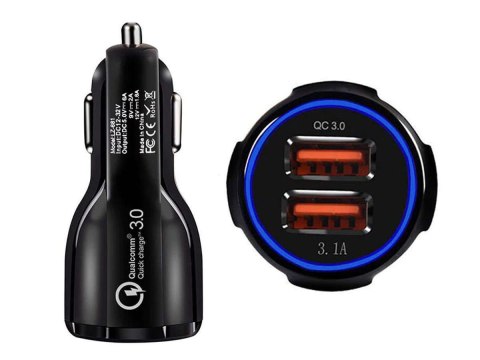 Alogy Ładowarka samochodowa szybka Alogy 2x USB 3.1A QC 3.0 18W Alogy Ładowarka samochodowa szybka Alogy 2x USB 3.1A QC 3.0 18W