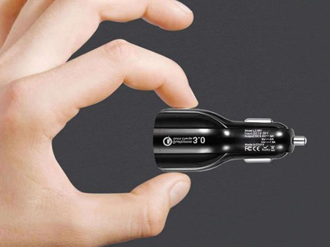 Alogy Ładowarka samochodowa szybka Alogy 2x USB 3.1A QC 3.0 18W Alogy Ładowarka samochodowa szybka Alogy 2x USB 3.1A QC 3.0 18W