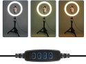Alogy Lampa pierścieniowa ze statywem Alogy do zdjęć makijażu