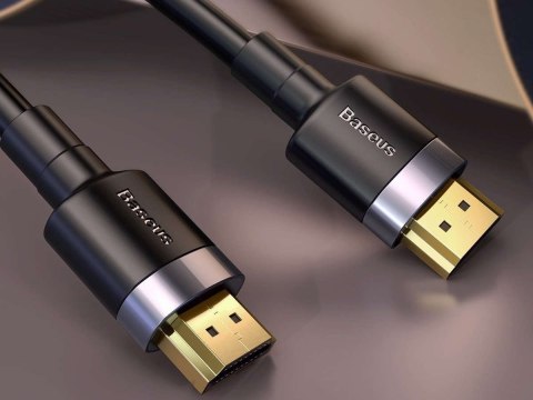 Baseus Kabel HDMI- HDMI 2.0 Baseus Cafule 4K FULL HD 3D 2m Czarno-szary Baseus Kabel HDMI- HDMI 2.0 Baseus Cafule 4K FULL HD 3D 2m Czarno-szary