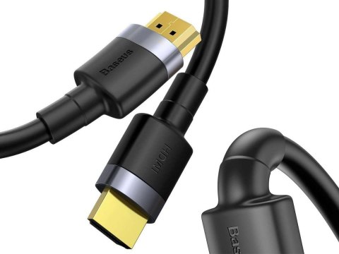 Baseus Kabel HDMI- HDMI 2.0 Baseus Cafule FULL HD 4K 60Hz 3D 5m Czarno-szary Baseus Kabel HDMI- HDMI 2.0 Baseus Cafule FULL HD 4K 60Hz 3D 5m Czarno-szary