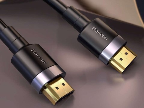 Baseus Kabel HDMI- HDMI 2.0 Baseus Cafule FULL HD 4K 60Hz 3D 5m Czarno-szary Baseus Kabel HDMI- HDMI 2.0 Baseus Cafule FULL HD 4K 60Hz 3D 5m Czarno-szary