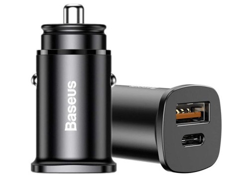 Baseus Ładowarka samochodowa Baseus Square PPS QC 4.0 / PD 3.0 5A 30W Czarna Baseus Ładowarka samochodowa Baseus Square PPS QC 4.0 / PD 3.0 5A 30W Czarna