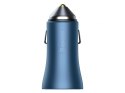 Baseus Ładowarka samochodowa Baseus USB+ USB-C QC3.0 PD 40W Blue