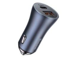 Baseus Ładowarka samochodowa Baseus USB+ USB-C QC3.0 PD 40W Grey