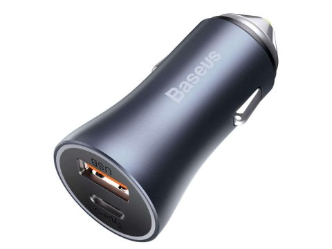 Baseus Ładowarka samochodowa Baseus USB+ USB-C QC3.0 PD 40W Grey Baseus Ładowarka samochodowa Baseus USB+ USB-C QC3.0 PD 40W Grey