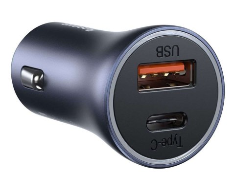 Baseus Ładowarka samochodowa Baseus USB+ USB-C QC3.0 PD 40W Grey Baseus Ładowarka samochodowa Baseus USB+ USB-C QC3.0 PD 40W Grey
