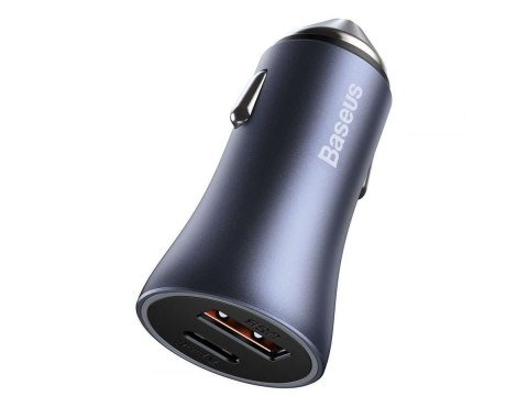 Baseus Ładowarka samochodowa Baseus USB+ USB-C QC3.0 PD 40W Grey Baseus Ładowarka samochodowa Baseus USB+ USB-C QC3.0 PD 40W Grey