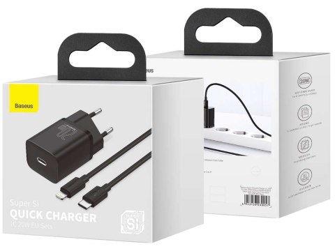 Baseus Ładowarka sieciowa Baseus USB-C PD 20W + Kabel USB-C do Lightning 1m Baseus Ładowarka sieciowa Baseus USB-C PD 20W + Kabel USB-C do Lightning 1m
