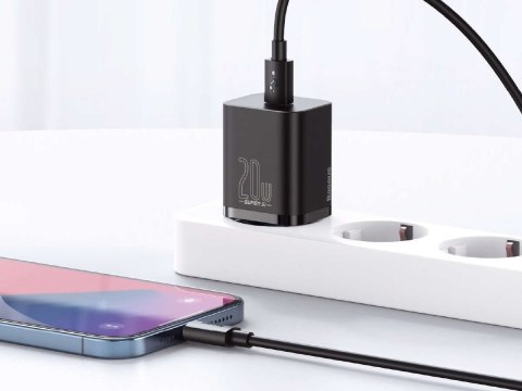 Baseus Ładowarka sieciowa Baseus USB-C PD 20W + Kabel USB-C do Lightning 1m Baseus Ładowarka sieciowa Baseus USB-C PD 20W + Kabel USB-C do Lightning 1m