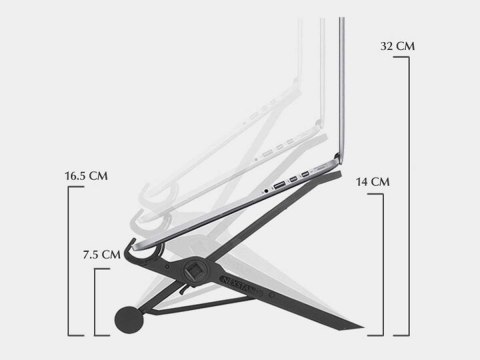 Nexstand Przenośne składane biurko Nexstand K2 stojak pod laptopa podstawka Czarna Nexstand Przenośne składane biurko Nexstand K2 stojak pod laptopa podstawka Czarna