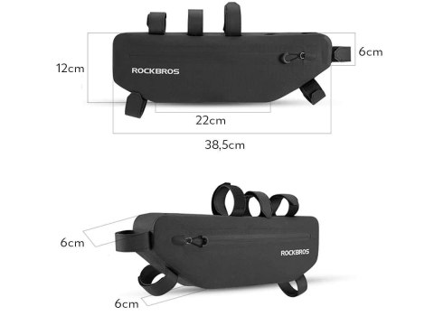 RockBros Etui torba sakwa na rower pod ramę RockBros AS-043 Czarne RockBros Etui torba sakwa na rower pod ramę RockBros AS-043 Czarne