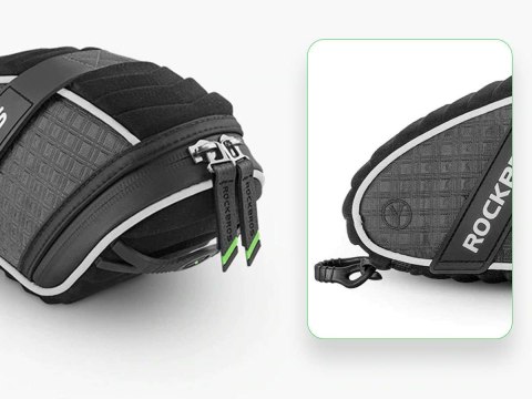 RockBros Etui torba sakwa na rower pod siodełko RockBros C16-BK Czarne RockBros Etui torba sakwa na rower pod siodełko RockBros C16-BK Czarne