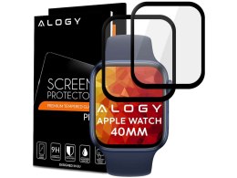 Alogy 2x Elastyczne Szkło 3D Alogy do Apple Watch 4/5/6/SE 40mm Black