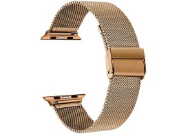 Alogy Bransoleta Milanese pasek Alogy do Apple Watch 38/40/41mm Różowe złoto