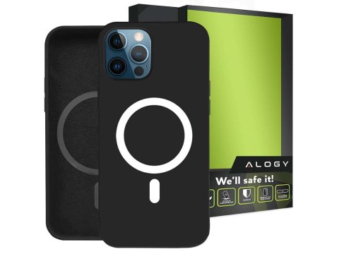 Alogy Etui do Mag Safe Alogy do ładowarek Qi do iPhone 12 Pro Max Czarne Alogy Etui do Mag Safe Alogy do ładowarek Qi do iPhone 12 Pro Max Czarne