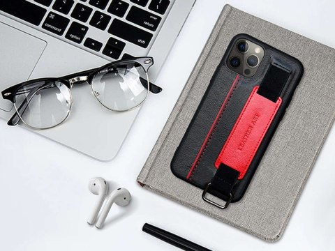 Alogy Etui obudowa Alogy Leather Case do Apple iPhone 12/ 12 Pro 6.1 Czarne Alogy Etui obudowa Alogy Leather Case do Apple iPhone 12/ 12 Pro 6.1 Czarne