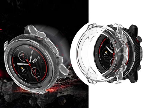 Alogy Etui silikonowe nakładka Alogy case do Xiaomi Amazfit Stratos 3 Przezroczyste Alogy Etui silikonowe nakładka Alogy case do Xiaomi Amazfit Stratos 3 Przezroczyste
