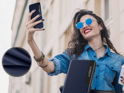 Alogy Etui z klapką portfel Alogy skórzane Smart View Cover do Samsung Galaxy A52 5G/ A52s Granatowe Alogy Etui z klapką portfel Alogy skórzane Smart View Cover do Samsung Galaxy A52 5G/ A52s Granatowe