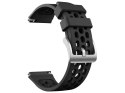 Alogy Gumowy Uniwersalny pasek sportowy Alogy soft band do smartwatcha 22mm Czarny