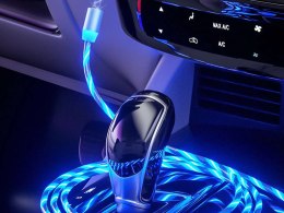 Alogy Kabel 1m Alogy magnetyczny świecący przewód LED Lightning Niebieski