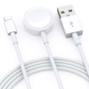 Alogy Ładowarka indukcyjna Qi + Lightning 2w1 Alogy do Apple Watch/ iPhone