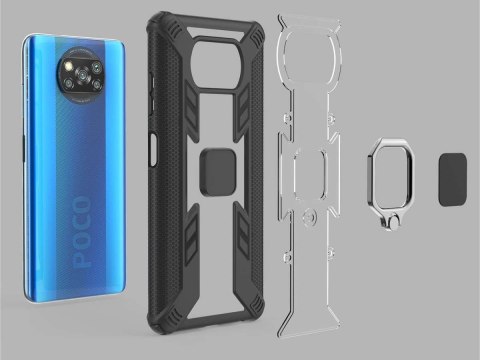 Alogy Pancerne etui Alogy Ring Carbon Holder do Xiaomi Poco X3 NFC Alogy Pancerne etui Alogy Ring Carbon Holder do Xiaomi Poco X3 NFC