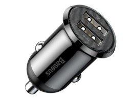 Baseus Ładowarka samochodowa Baseus Grain Pro Car Charger 2x USB 4.8A Czarna
