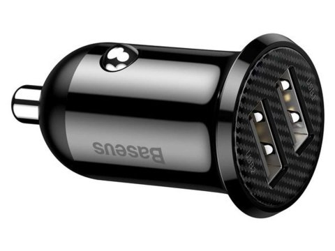 Baseus Ładowarka samochodowa Baseus Grain Pro Car Charger 2x USB 4.8A Czarna Baseus Ładowarka samochodowa Baseus Grain Pro Car Charger 2x USB 4.8A Czarna