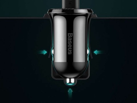Baseus Ładowarka samochodowa Baseus Grain Pro Car Charger 2x USB 4.8A Czarna Baseus Ładowarka samochodowa Baseus Grain Pro Car Charger 2x USB 4.8A Czarna