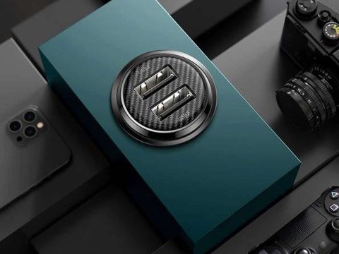 Baseus Ładowarka samochodowa Baseus Grain Pro Car Charger 2x USB 4.8A Czarna Baseus Ładowarka samochodowa Baseus Grain Pro Car Charger 2x USB 4.8A Czarna