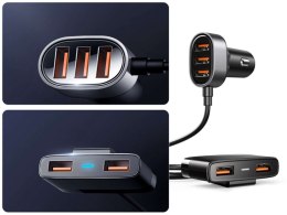 Joyroom Ładowarka samochodowa JOYROOM rozdzielacz 5x USB 1.5m 6.2A
