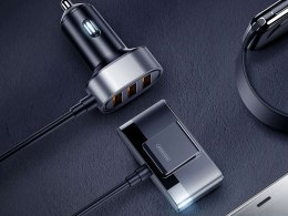 Joyroom Ładowarka samochodowa JOYROOM rozdzielacz 5x USB 1.5m 6.2A