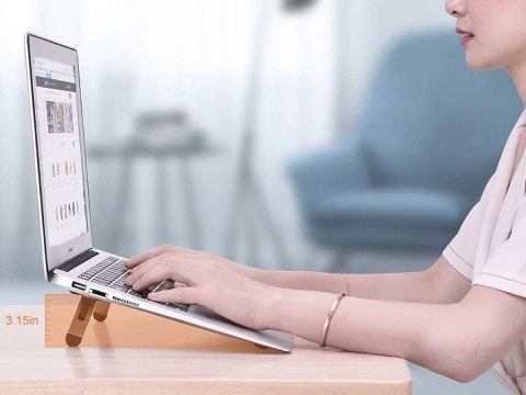 Oatsbasf Stojak uchwyt Oatsbasf mini podstawka pod laptopa notebooka Srebrny Oatsbasf Stojak uchwyt Oatsbasf mini podstawka pod laptopa notebooka Srebrny
